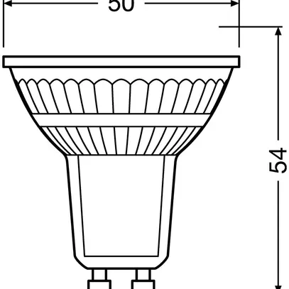 Lampada LED PARATHOM PAR16 50 GLOWdim GU10 4.5W 827 350lm 36° 