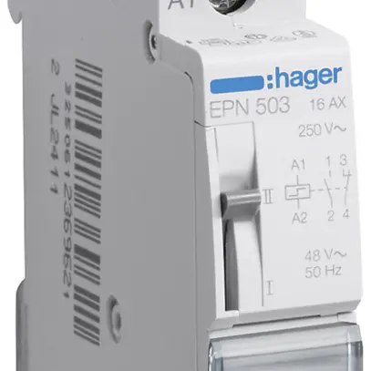 Teleruttore Hager 1UM 48VAC 24VDC 1 apertura 1 chiusura 0 invertitore 