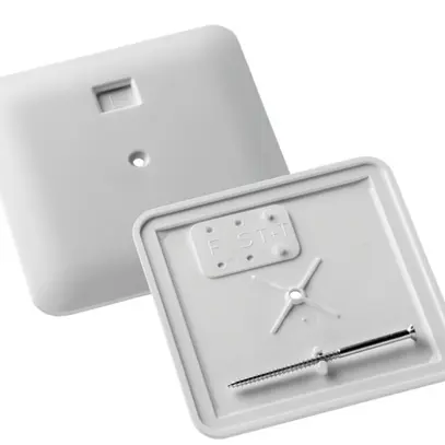 Couvercle à vis HSB 115×115mm grandeur 1 blanc sans halogène 