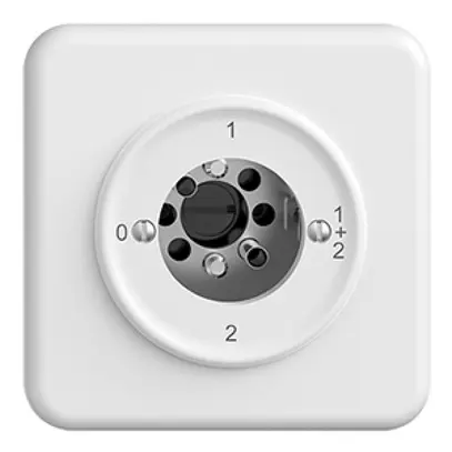 Interrupteur rot.ENC STANDARDdue 1/1L blanc, pour serrure de sûreté, sans cyl 