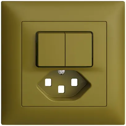 Kit frontal ENC EDIZIOdue olive 88×88mm T23 