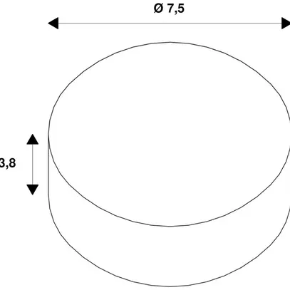 Lentille de mise au point SLV ENOLA M 19° symétrique Ø75mm acier noir 