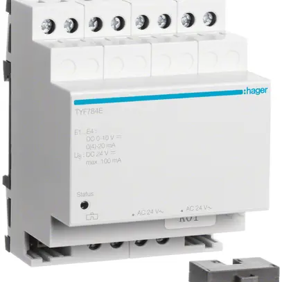Modulo allargamento AMD Hager quadruplo per entrata analogica KNX 