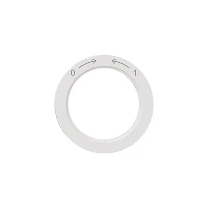 Disco indicatore NEVO, p.interruttore rotativo, 0-> <- 1, bianco 