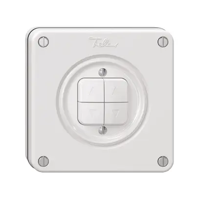 NUPU-Storenschalter NEVO, 2-Kanal, Einbautiefe 18 mm, 87×87 mm, weiss 