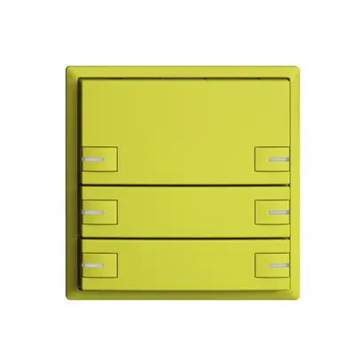 KNX-Taster RGB EDUE, 250mW, m.RGB-LED, 6×Taste, 1×Tastenb., lem 