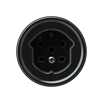 Presa origin 1×tipo 15 10A 230V 60×60mm nero 