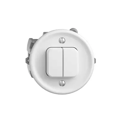 Poussoir ENC STANDARDdue 2×A-R/1P blanc 
