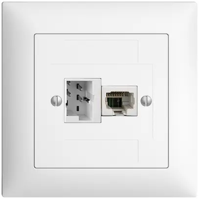 Scatola INC 1×TT,1×RJ45/u 4P EDIZIOdue ITplus ITM bianco 