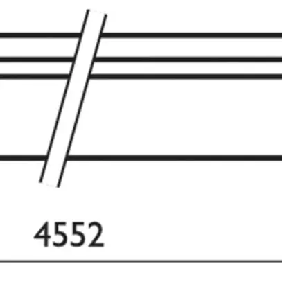 Tragschiene Maxos fusion LL646T IP54 4×2.5mm²+2×1.5mm² 4552mm weiss 