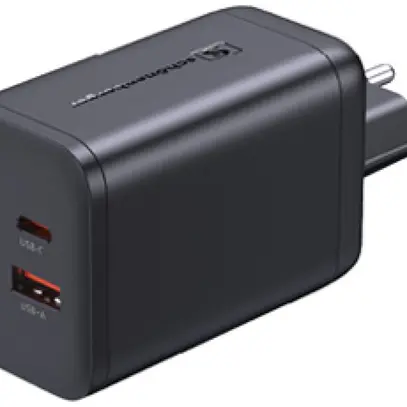 Prise de charge USB M. Schönenberger 1×USB-A 1×USB-C 3000mA 3…20V noir 