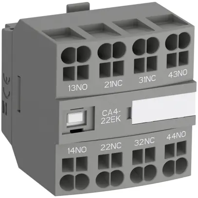 Blocco di contatti ausiliare ABB CA4-31MK, 3Ch/1R 4A AC-15, frontale Push-In 
