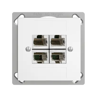 Presa INS 4×RJ45/s 4P sep. EDIZIOdue bianco ITplus 