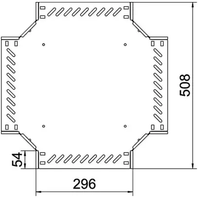 Pièce en croix BET RK 35×300mm acier galvanisé à chaud 