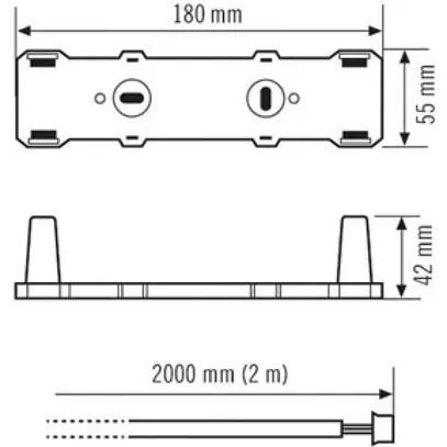 Kit de fixation SLG avec 3m câble de raccordement blanc 