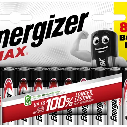 Batterie Energizer Alkaline Aktion Max AA, LR 6, E91, Blister à 8+4 Stück 