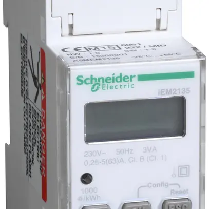 Compteur d'énergie AMD Schneider Electric iEM2135 1P 63A Plus MID 