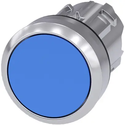 Contatto pulsante Siemens SIRIUS ACT blu metallo lucido 