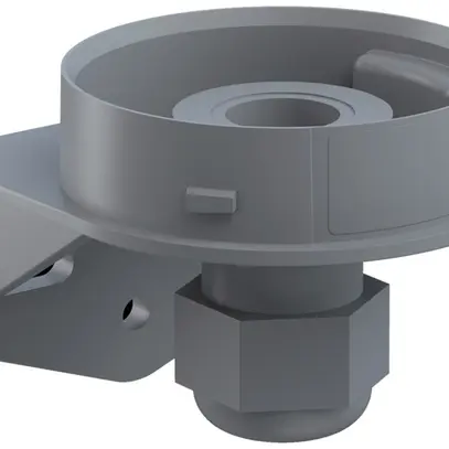 Staffa WERMA Mini, per colonna di segnalizzazione, pressacavo, grigio 