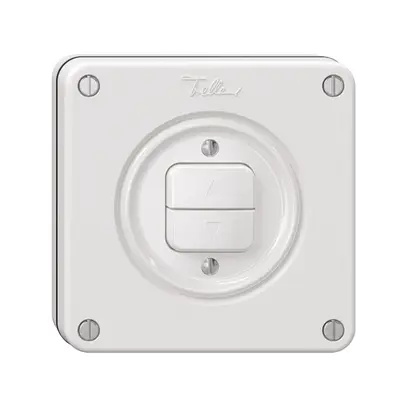 Contatto per tapparelle NUPU NEVO, 1-canale, profondità 18 mm, 87×87 mm, bianco 