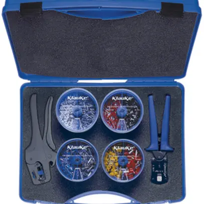 Assortiment d'embouts isolés Klauke SK30/3P avec pince WZ AE22 