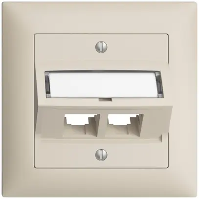 Kit di montaggio INC S-One EDIZIOdue FMI per 2×RJ45 obliquo, crema 