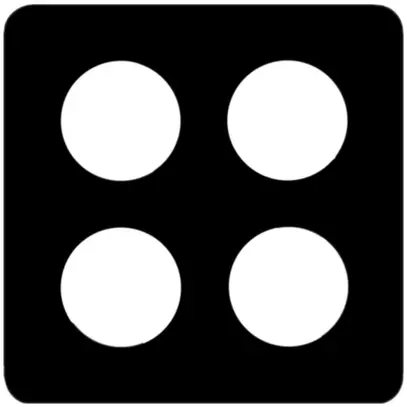 Placca di copertura 2×2 4×43 nero 