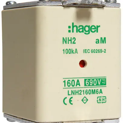 NH-Sicherung Hager DIN2 690VAC 160A aM Doppelkennmelder rostfrei 