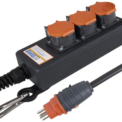 Prise multiple Steffen PROFESSIONAL 3×T15 3m noir 