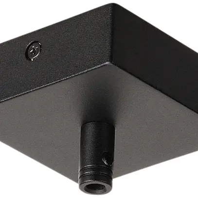 Rosace de plafond GLENOS, 85×85×27mm avec décharge de traction noir mat 