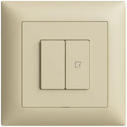 Station secondaire ENC 1K/2T pour interrupteur scène Edue Wiser vanille 
