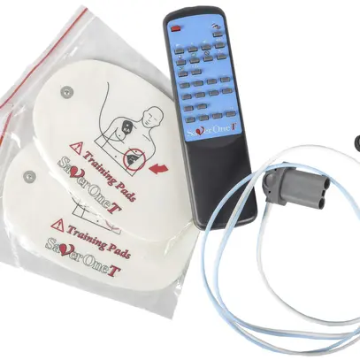 AED Trainingsgerät SAVER ONE, m.Tragetasche, Training-Pads, Kabel, Fernbedienung 