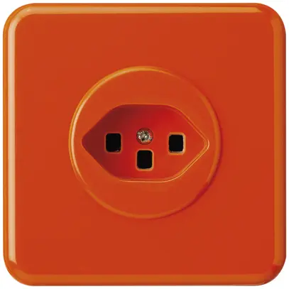 Prise ENC basico type 23 orange avec bornes enf. 