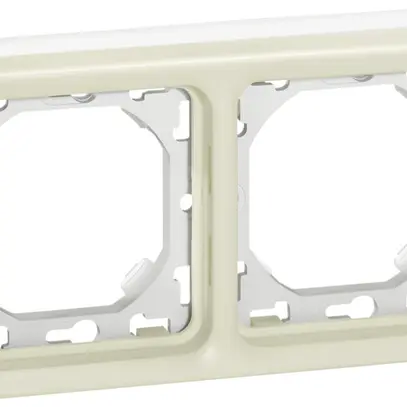 Plaque de montage ENC PLEXO 1×2 blanc 