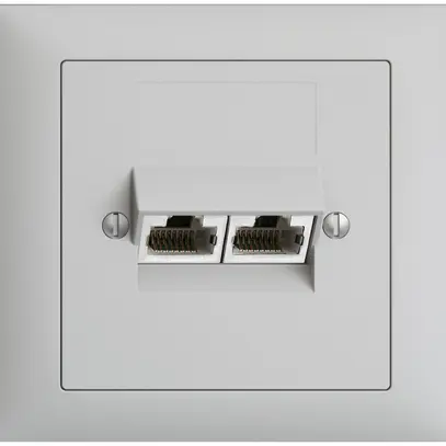 Presa INS 2×RJ45/s 4P sep.grc EDIZIOdue ITplus 