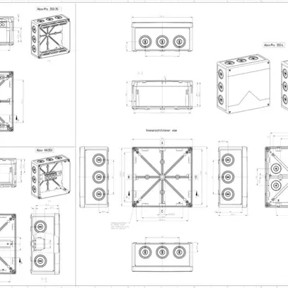 Boîte de dérivation AP Spelsberg Abox Pro 350-L 252×252×120mm IP69 gr 