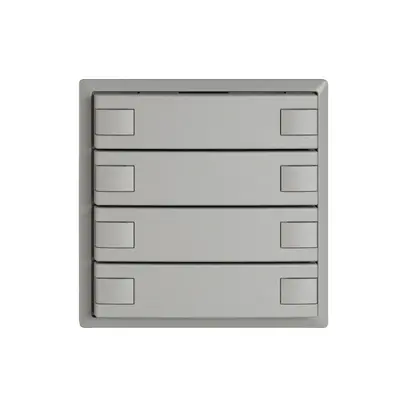 Poussoir KNX RGB EDIZIO.liv SNAPFIX® capteur temp.s.LED 8× comm.1T grc 