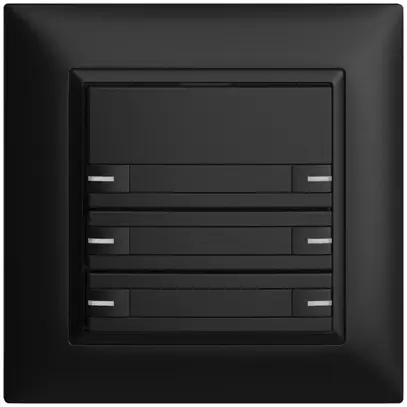 UP-Universaltaster 6×1T Schraubklemme EDIZIOdue schwarz, mit Papiereinlage+LED 