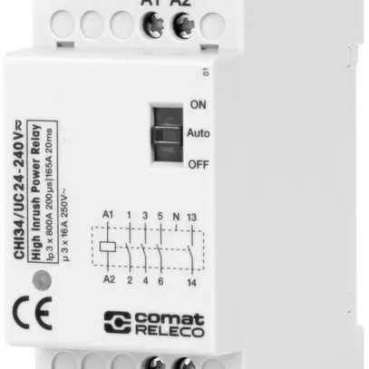 Relais de puissance ComatReleco CHI34, 24…240VAC/DC, 3F 16A 400VAC 