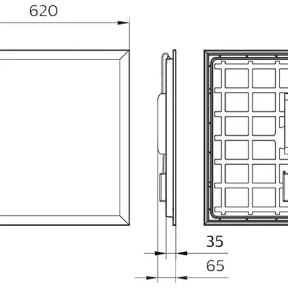 Plafonnier INC LED Philips CoreLine RC133V OC 28.5W 3600lm 840 DALI blanc 