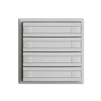 Pulsante KNX RGB EDUE, 250mW, c.LED RGB, carta, 4×pulsante, C.2×T., grc 