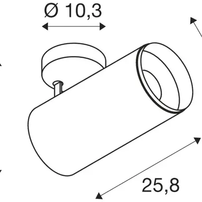 Plafonnier LED SLV NUMINOS SPOT DALI XL 36W 3290lm 2700K 24° noir 