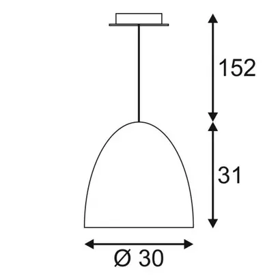 Lampada a sospensione SLV PARA CONE 30 E27 60W tonda IP20 nero/oro 