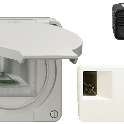 Lecteur d'empreintes digitales NUP NEVO overto Home 3 SET AP, gris clair 