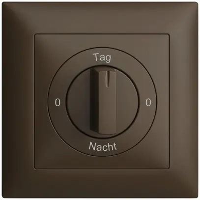 Frontset 0-Tag-0-Nacht EDIZIOdue coffee 88×88mm für Drehschalter 