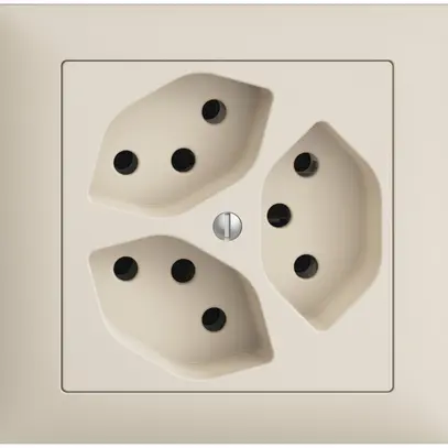Presa INS EDIZIOdue 3×T13 FKE crema 