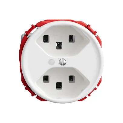 Prise STANDARDdue SNAPFIX® 2×T23 avec LED bc 