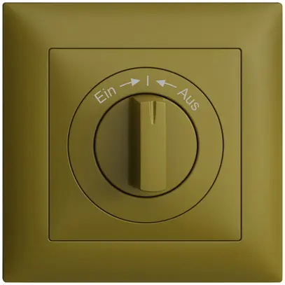 Kit frontale EDIZIOdue Ein->I<-Aus olive 88×88mm per pulsante girevole 