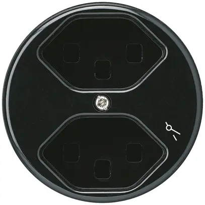 Presa Hager basico 2×tipo 23 1×S A nero 
