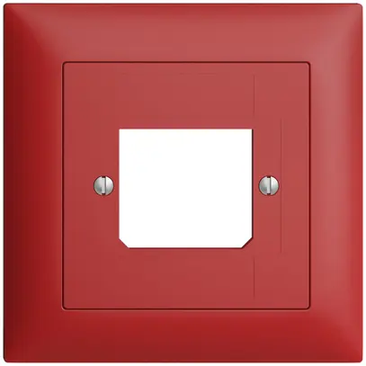 Kit frontal EDIZIOdue berry 88×88mm 1×TT 3×RJ 